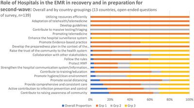 Role of hospitals in recovery from COVID-19: Reflections from hospital managers and frontliners in the Eastern Mediterranean Region on strengthening hospital resilience